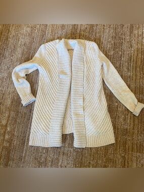 Vince. Wool Yak Open Front Chunky Knit Cardigan Sweater XS Oatmeal